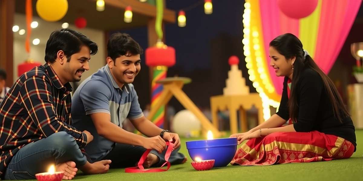 Indian family playing Ultimate Goal Getters together during Diwali